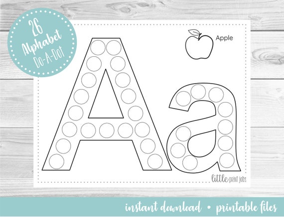 Alphabet 26 Page Do A Dot Art Activity Sheets