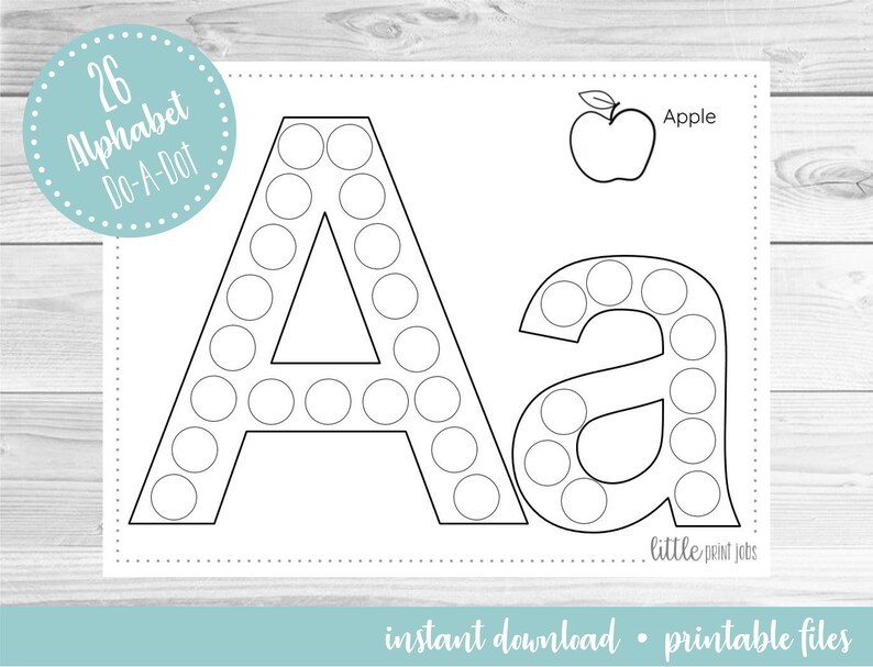 Alphabet 26 Page Do A Dot Art Activity Sheets Etsy