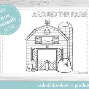 Farm Animals (10 Page) Do A Dot Art Activity Sheets