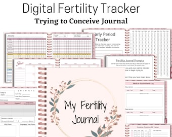 My Fertility Journal | Trying to Conceive Journal | Ovulation Period Tracker | Prepare for Pregnancy