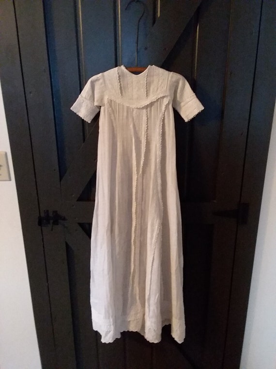 Antique Christening Gown, Beautiful Long White Chr