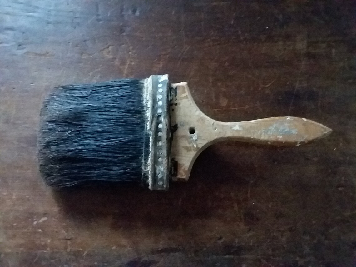 Antique Paint Brush with Horsehair Bristles Antique Leather Etsy