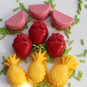 Summer Fruit Chocolates: Watermelon, Strawberry, Pineapple - 9 Piece Set