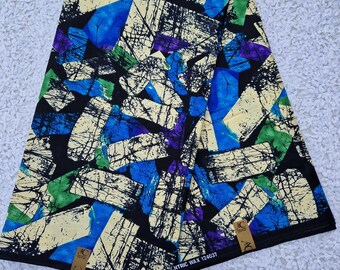 2 YARDS African Ankara Print Fabric: Sewing Wax Material, Arts and Craft Making, Dress Making Upholstery Fabric, 100% Cotton African print