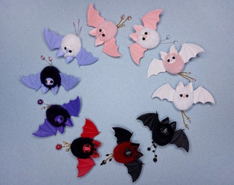 Handmade Bat Talisman: Faux Fur Halloween Decor