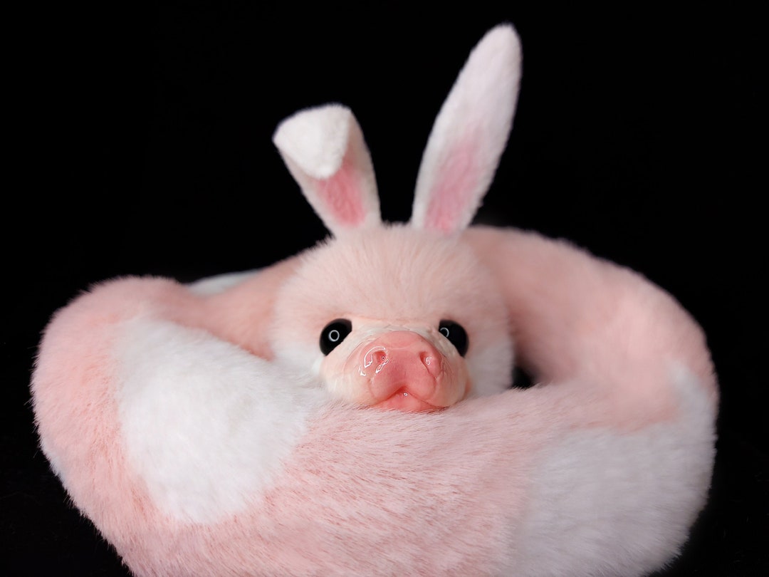 Pink Python Toy. Fluffy Handmade Python. OOAK. Realistic Movable Snake ...