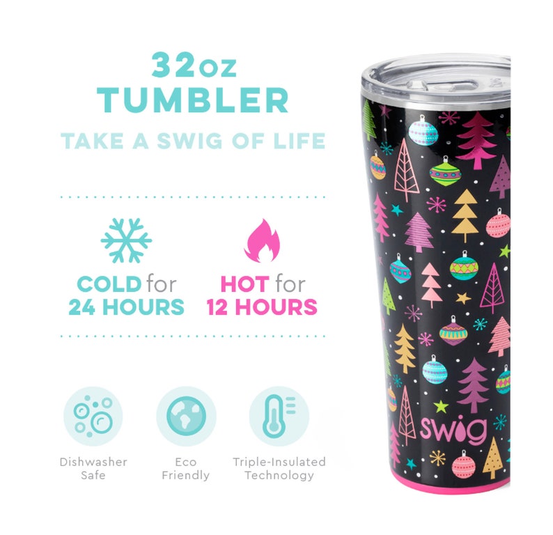 PREORDER HOLIDAY Swig Life Merry & Bright 32oz Tumbler with Etsy