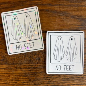 No Feet Ghost Polaroid Sticker or Magnet