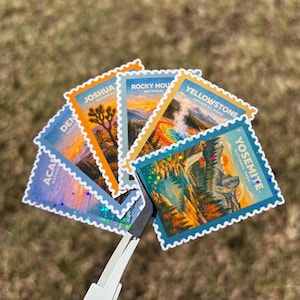 U.S. National Parks Travel Stamps: Stickers and Magnets