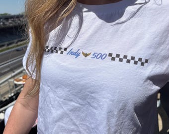 Indy 500 Crop Top: Indianapolis Vintage Race Day Tee