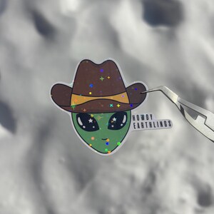 Howdy Earthlings: Space Cowboy Sticker or Magnet