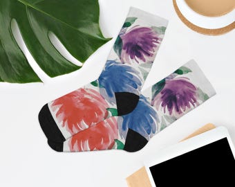 Eco-Friendly Floral Print Socks: Sustainable Cozy Homewear
