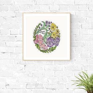 Hope Bible Verse Art Water-colour Bible Verse Scripture Wall Art Christian Gift Baptism Gift