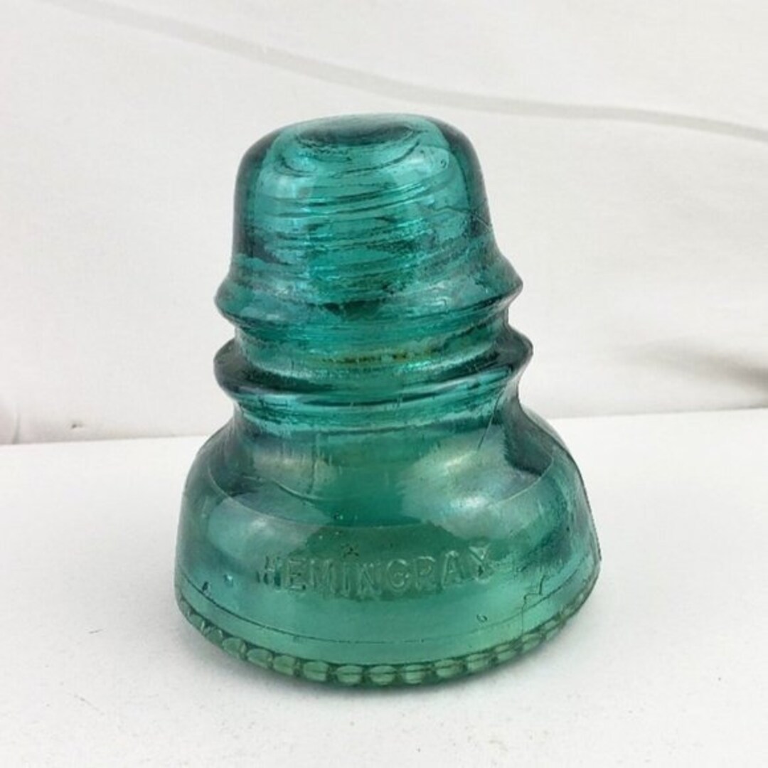 Hemingray No 40 Glass Insulator Aqua Etsy