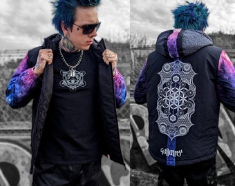 Sacred Geometry of the Cosmos Windbreaker Jacket