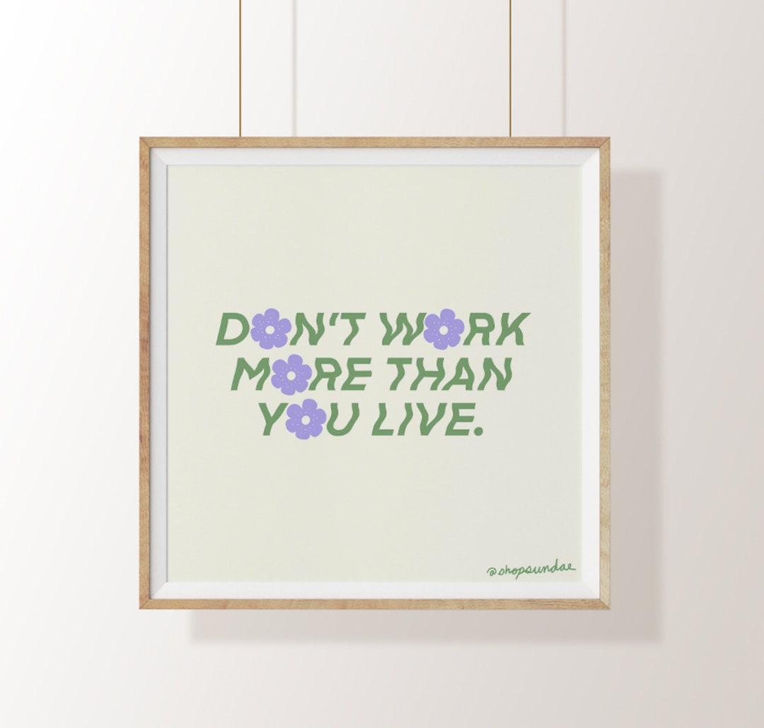 Work/life Balance ART PRINT - Etsy