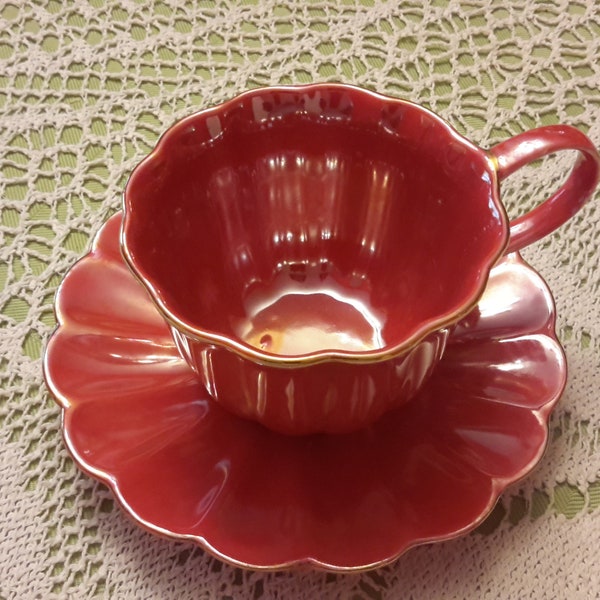 Vintage L. and R. Cup and Saucer Set;  Lapin and Regency Teacup and Saucer