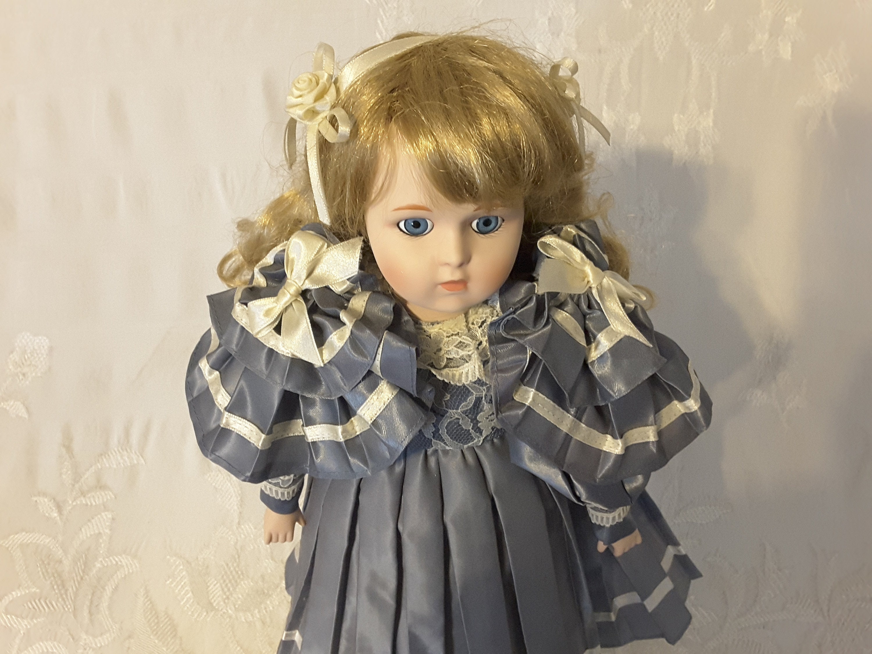 Vintage Mann Doll on Stand Mann 1988 Doll Porcelain Dolls Etsy