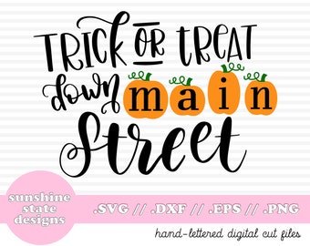 Download Free Trick Or Treat Down Main Street Svg Etsy PSD Mockup Template