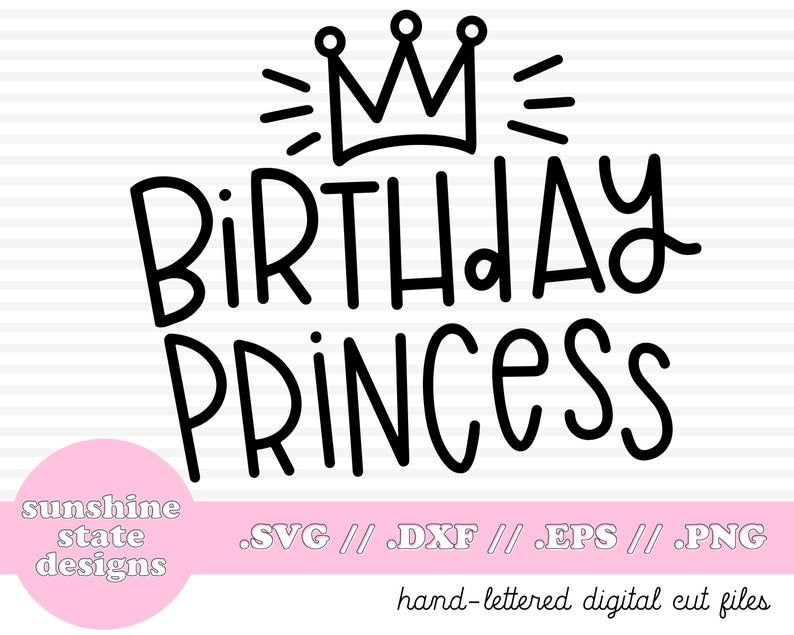 Download Birthday Princess SVG Disney SVG DXF File Birthday Shirt | Etsy