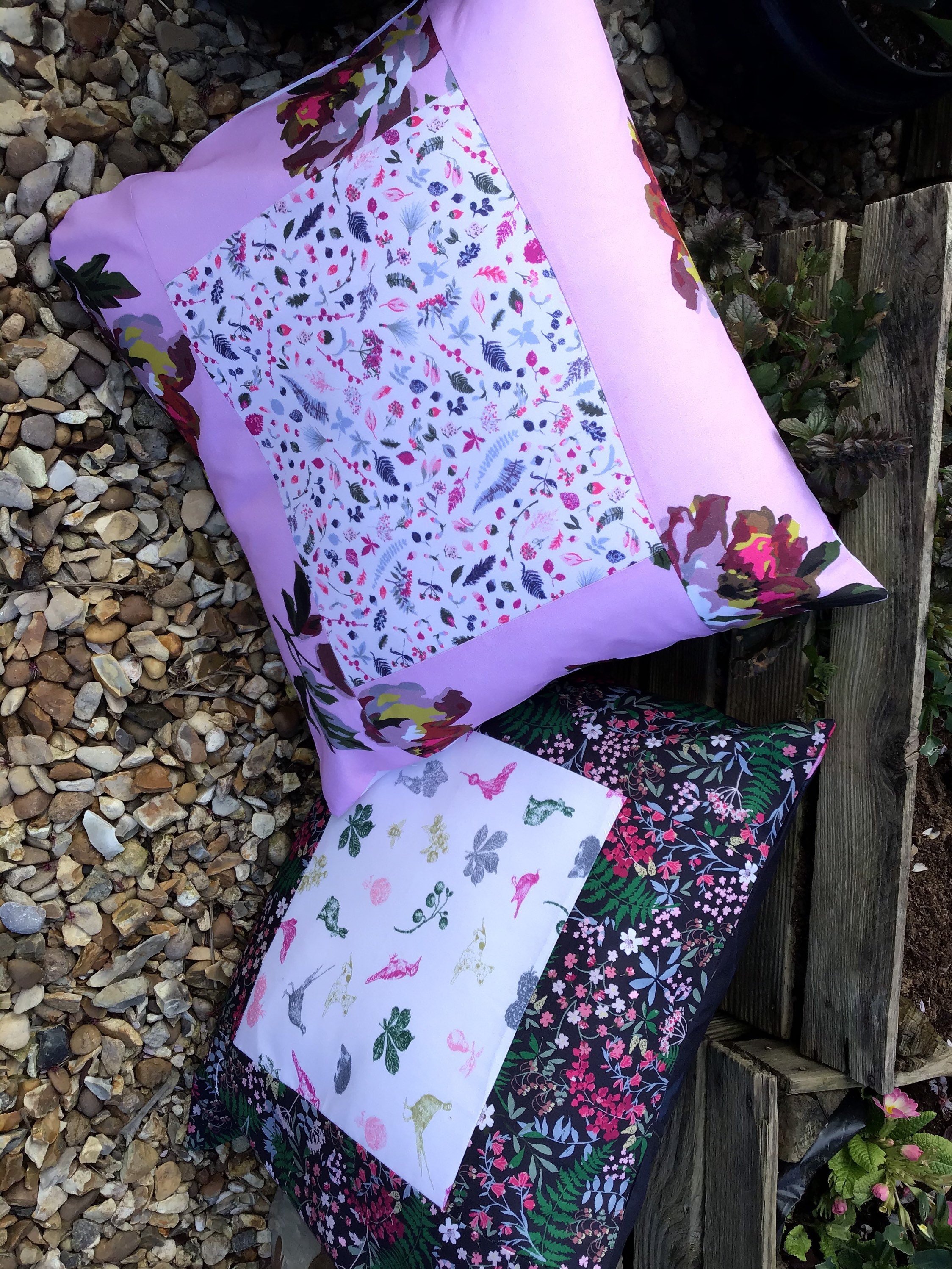 Handmade joules fabric garden cushions home decor Etsy