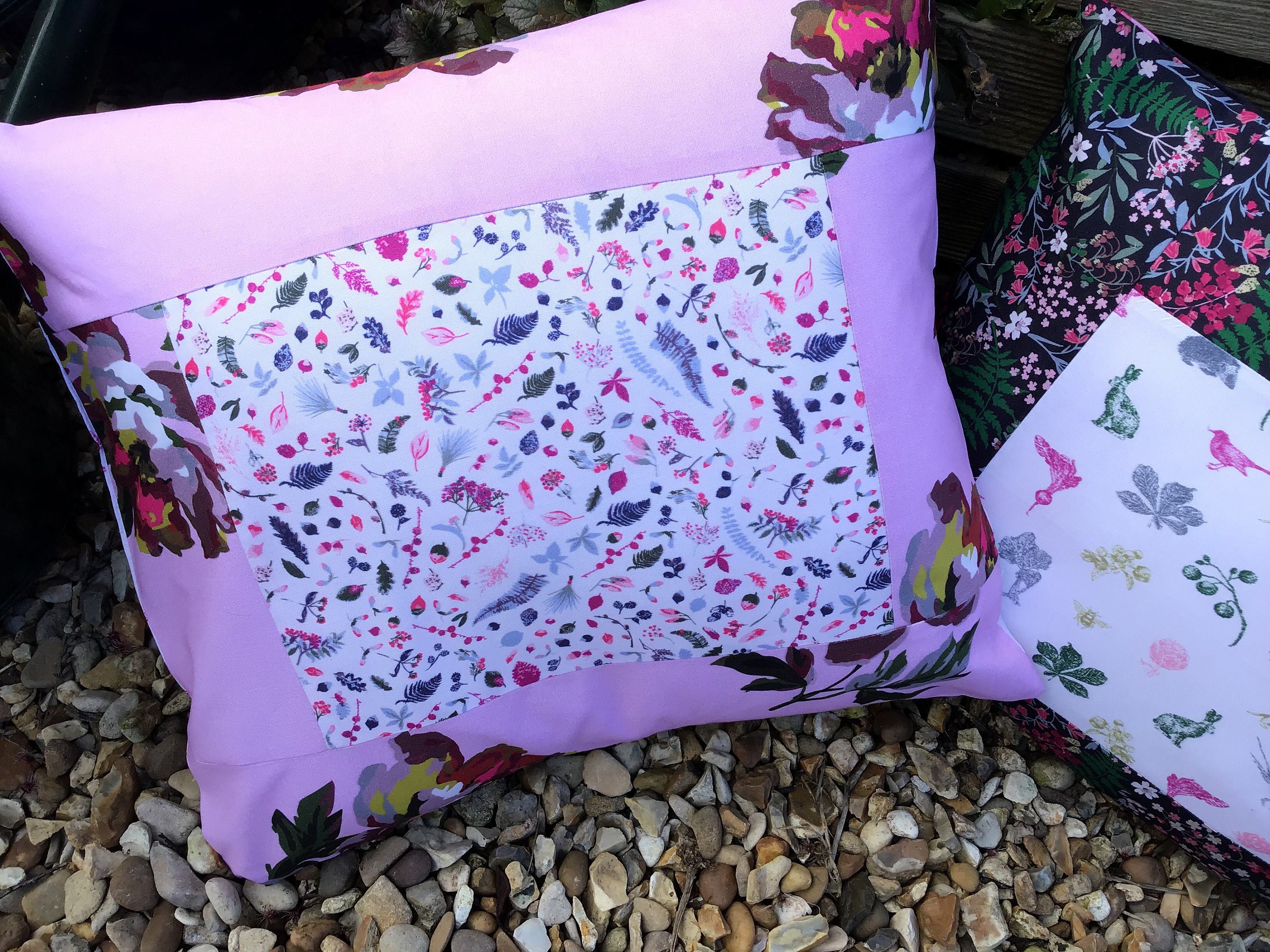 Handmade joules fabric garden cushions home decor Etsy