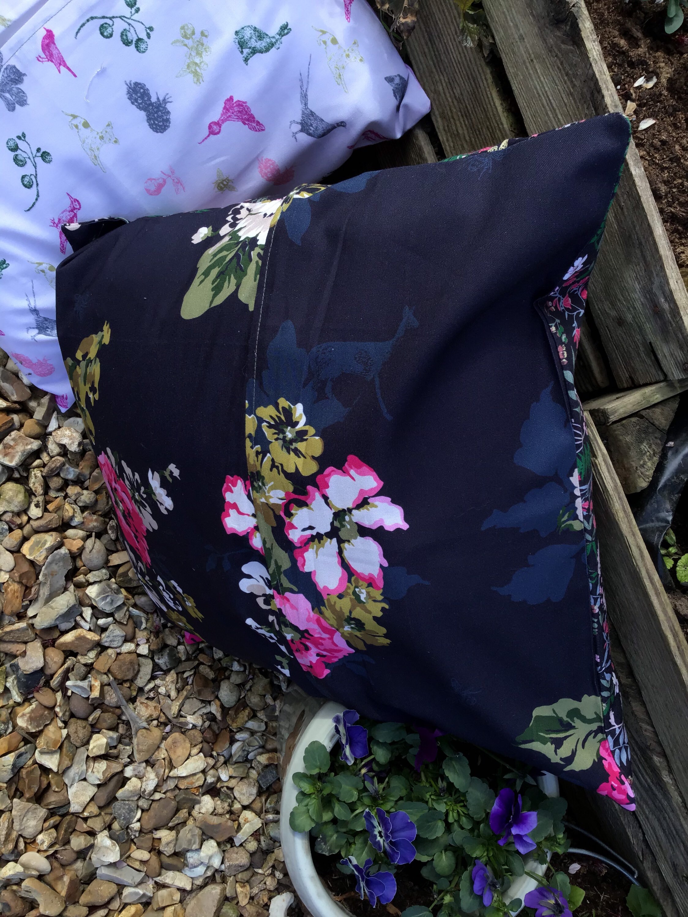 Handmade joules fabric garden cushions home decor Etsy