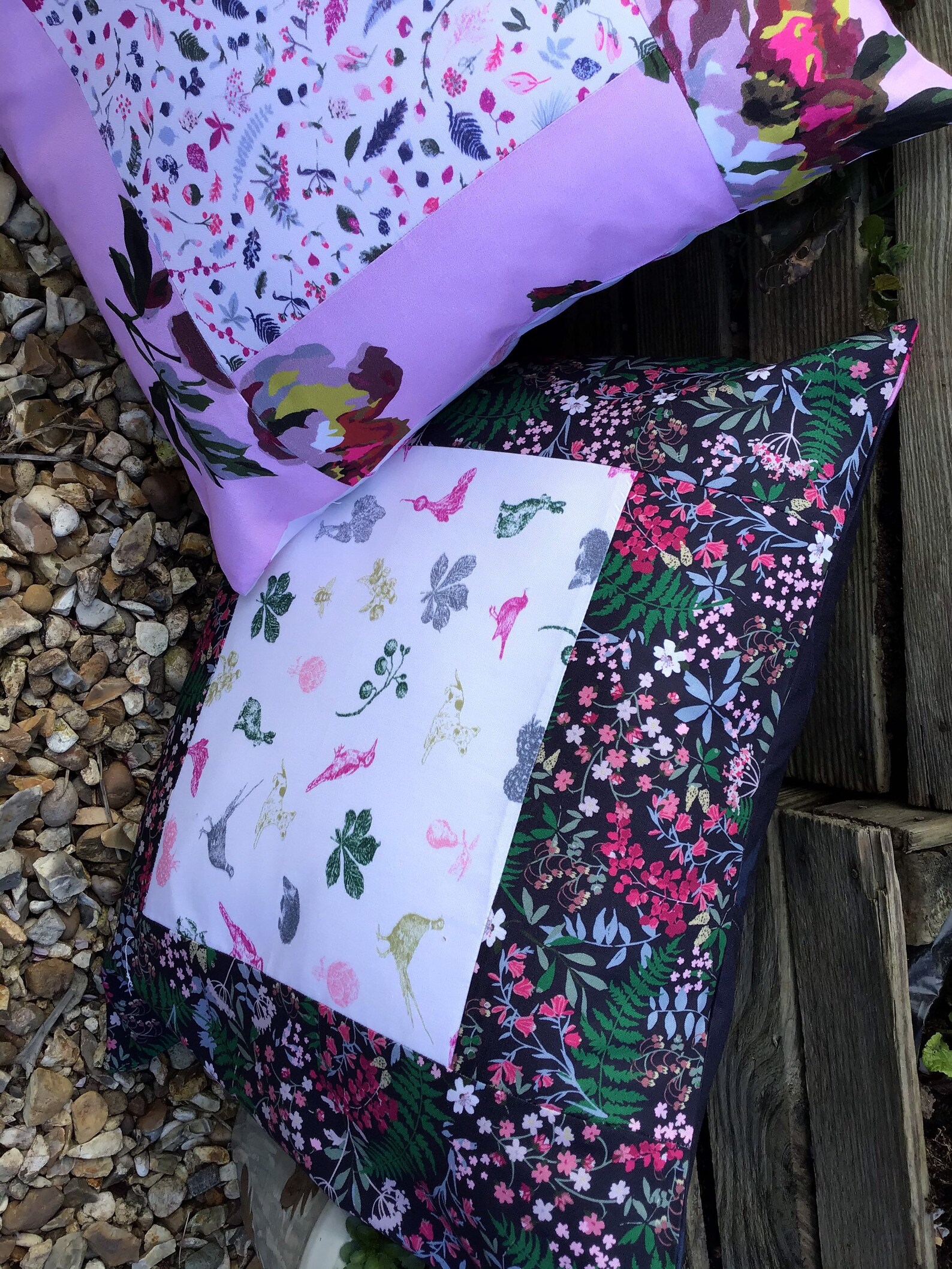 Handmade joules fabric garden cushions home decor Etsy