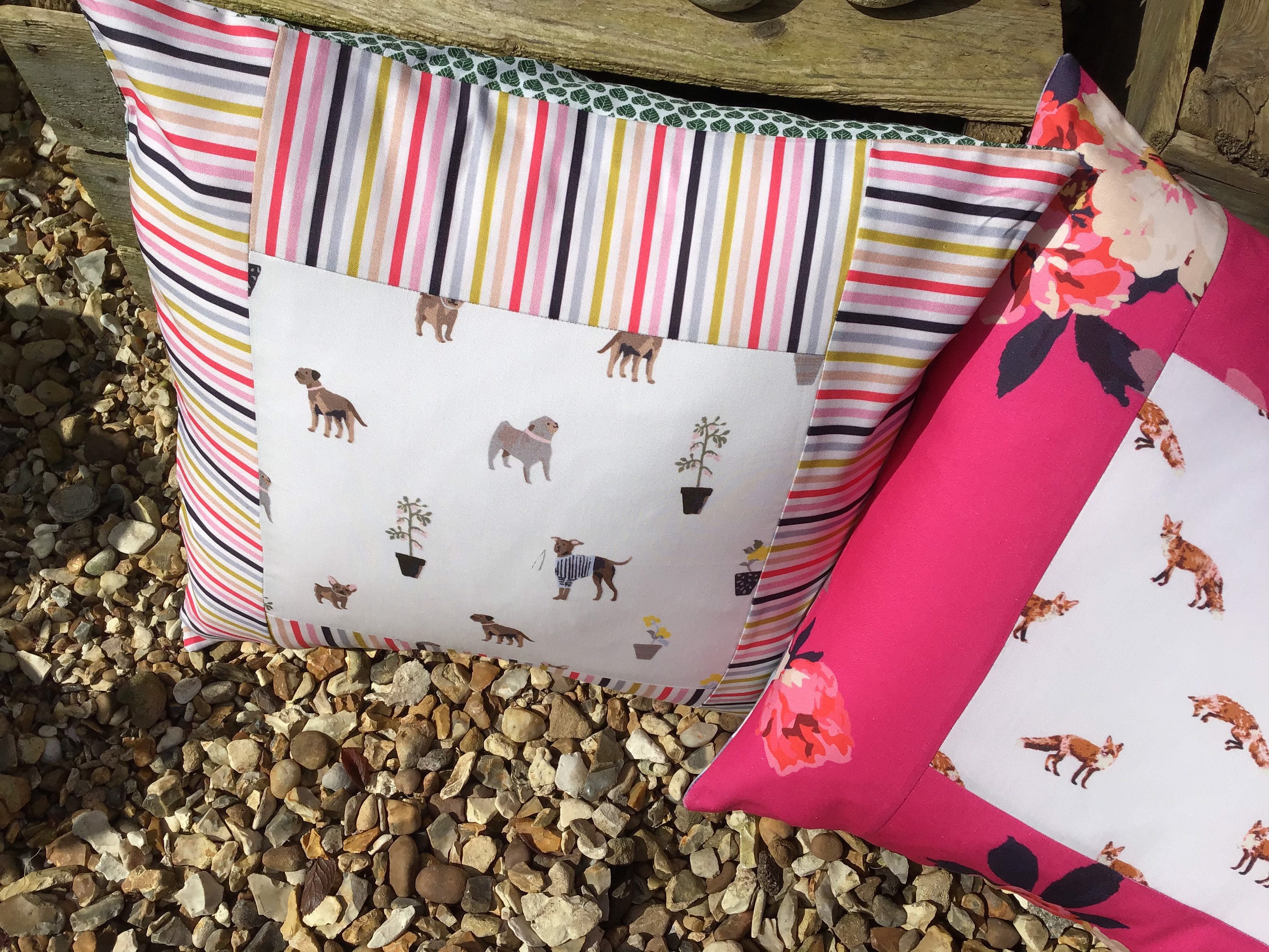 Handmade joules fabric garden cushions home decor Etsy