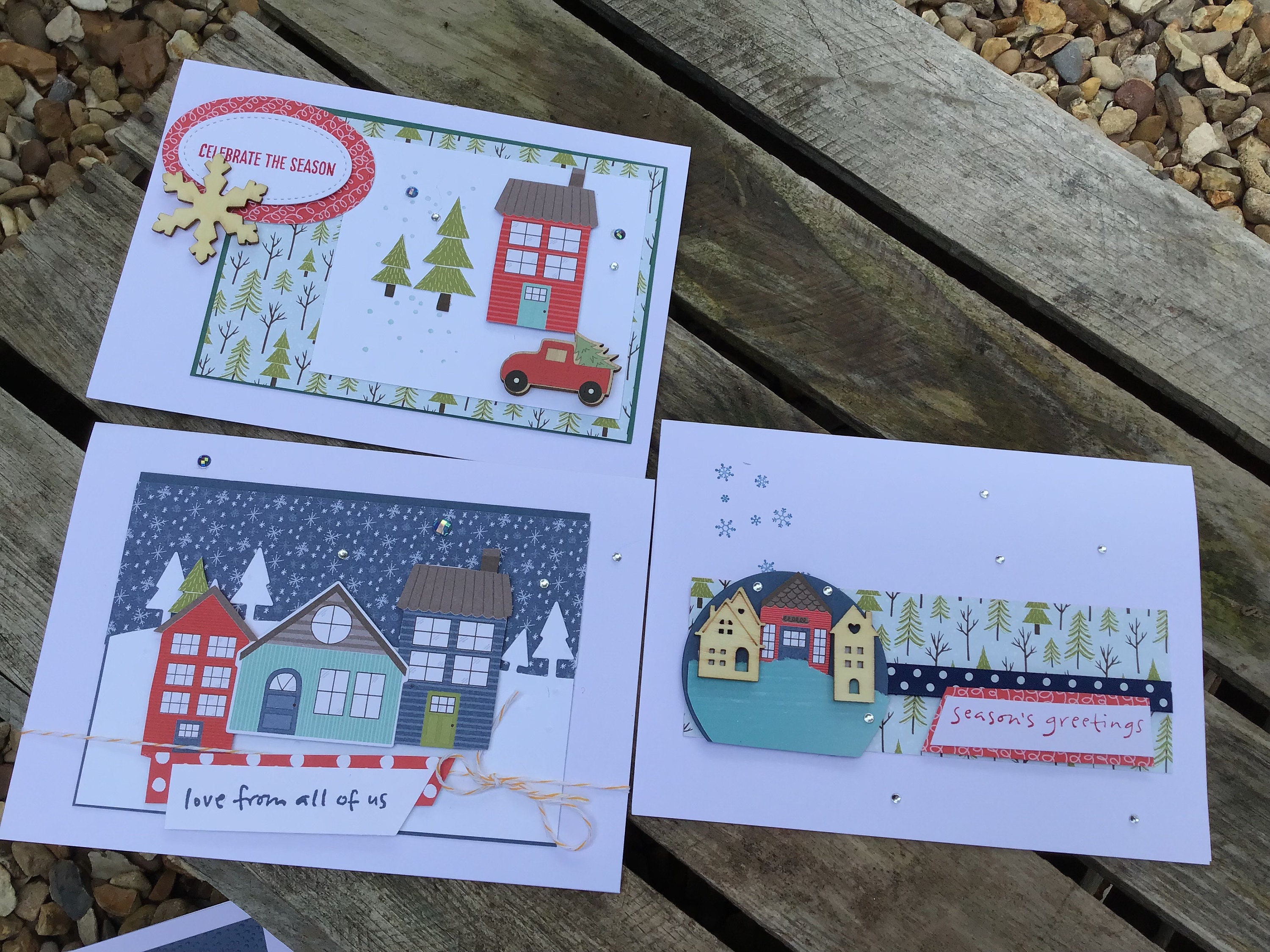 Set of Christmas Cards and Card in a Tin Winter Christmas - Etsy UK