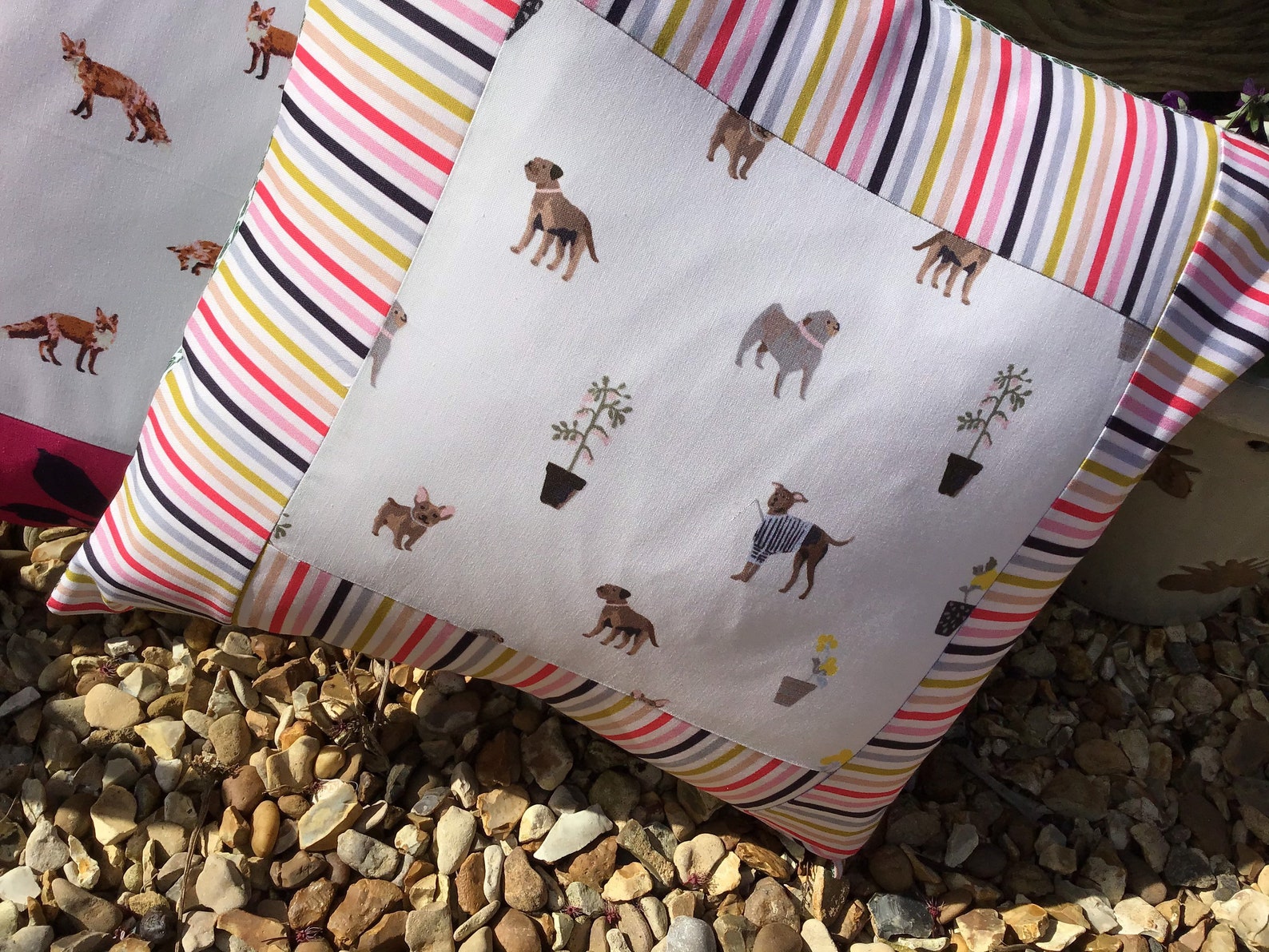 Handmade joules fabric garden cushions home decor Etsy