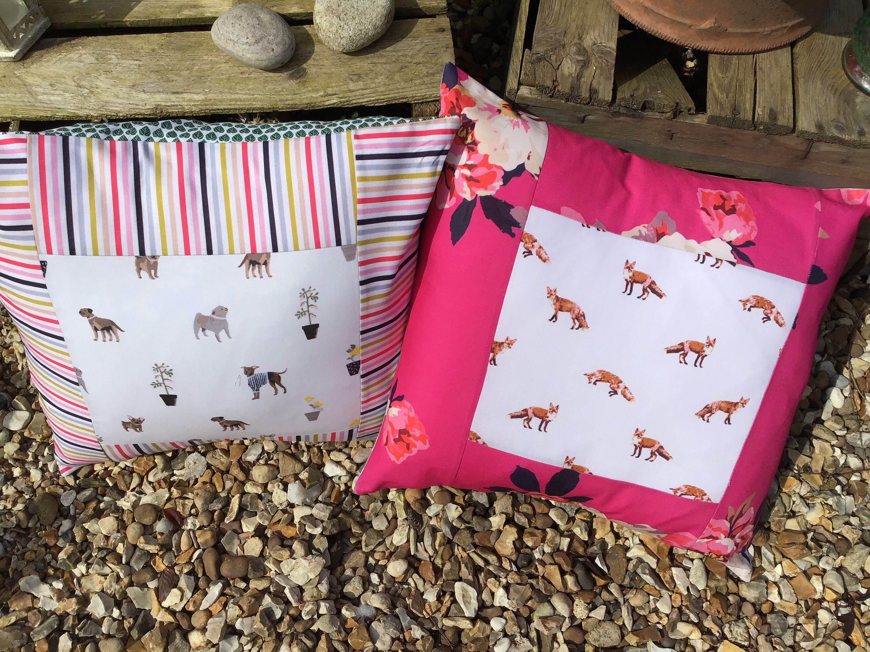 Handmade joules fabric garden cushions home decor Etsy