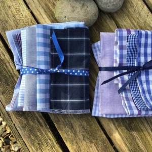 Mens set of hankies, set of 4 hankies, cotton handkerchiefs, Father’s Day gift, Christmas gift for him, present for dad, grandad, husband