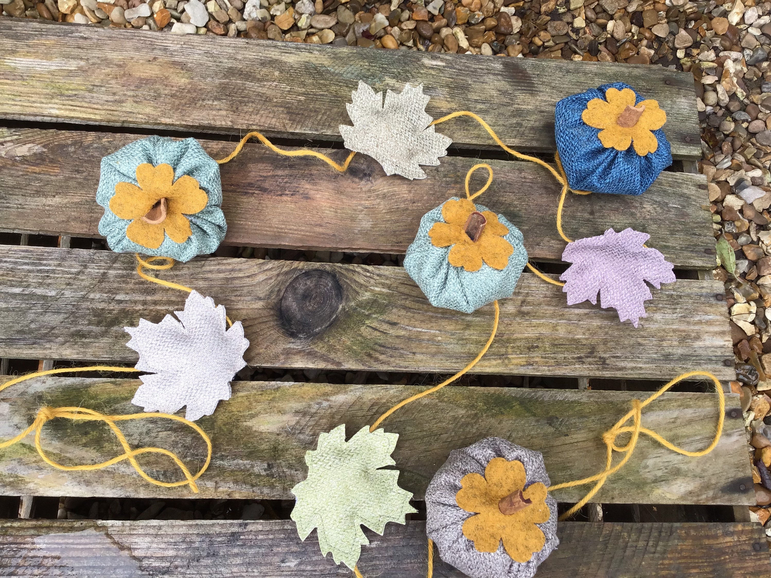 Handmade Felt Autumn Leaves Garland and Set of Decorative Etsy