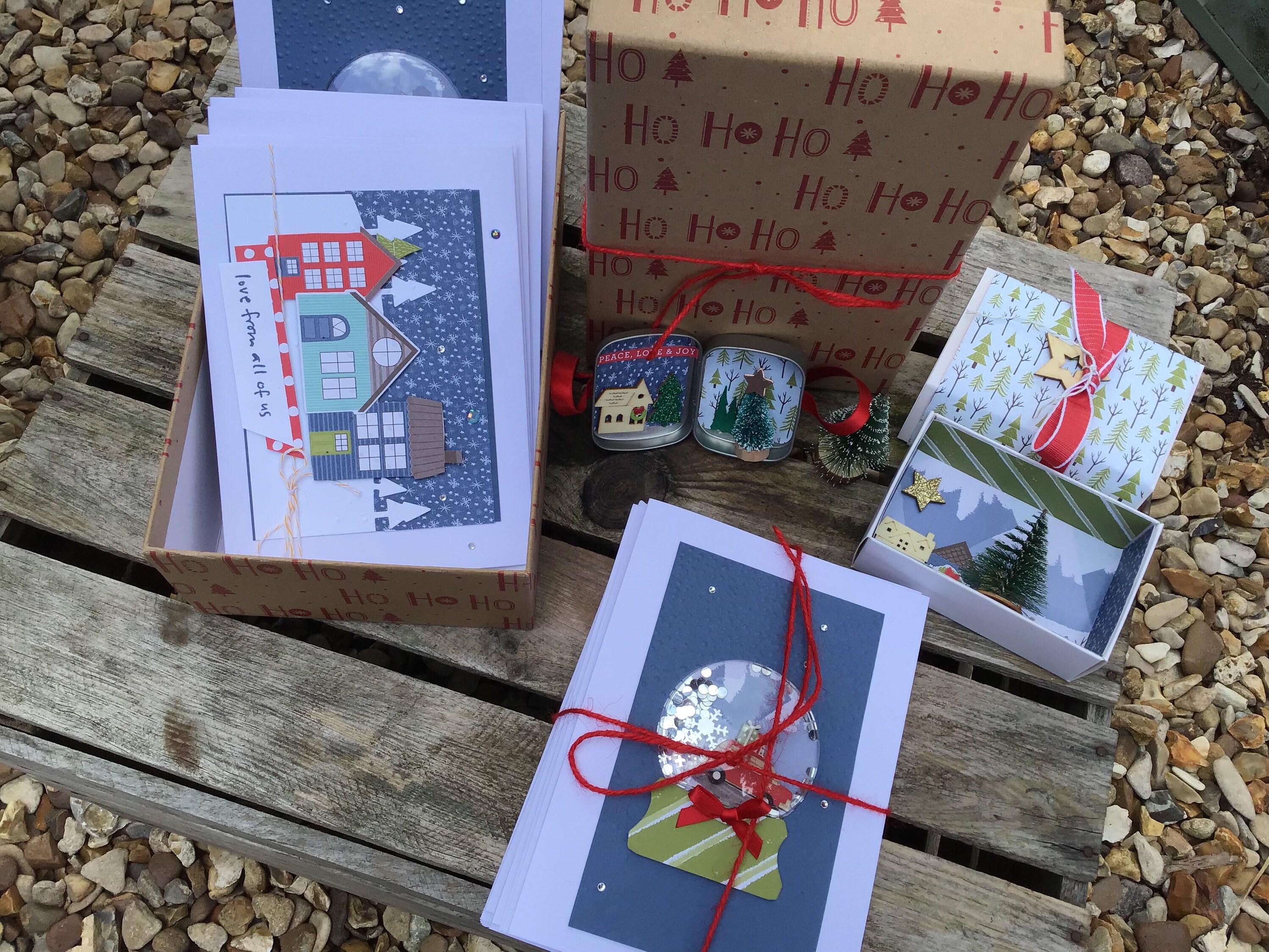 Set of Christmas Cards and Card in a Tin Winter Christmas - Etsy UK