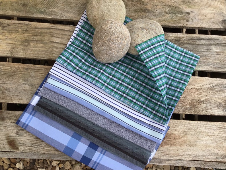 Mens Stack of Hankies Gift for Him Cotton Handkerchiefs Etsy