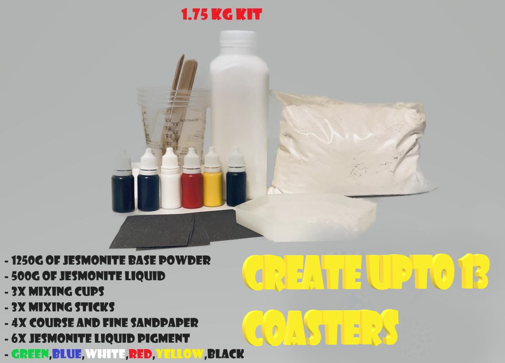 Jesmonite Kit Terrazzo Resin Kit, Coaster or Tray | Standard AC100 XL…