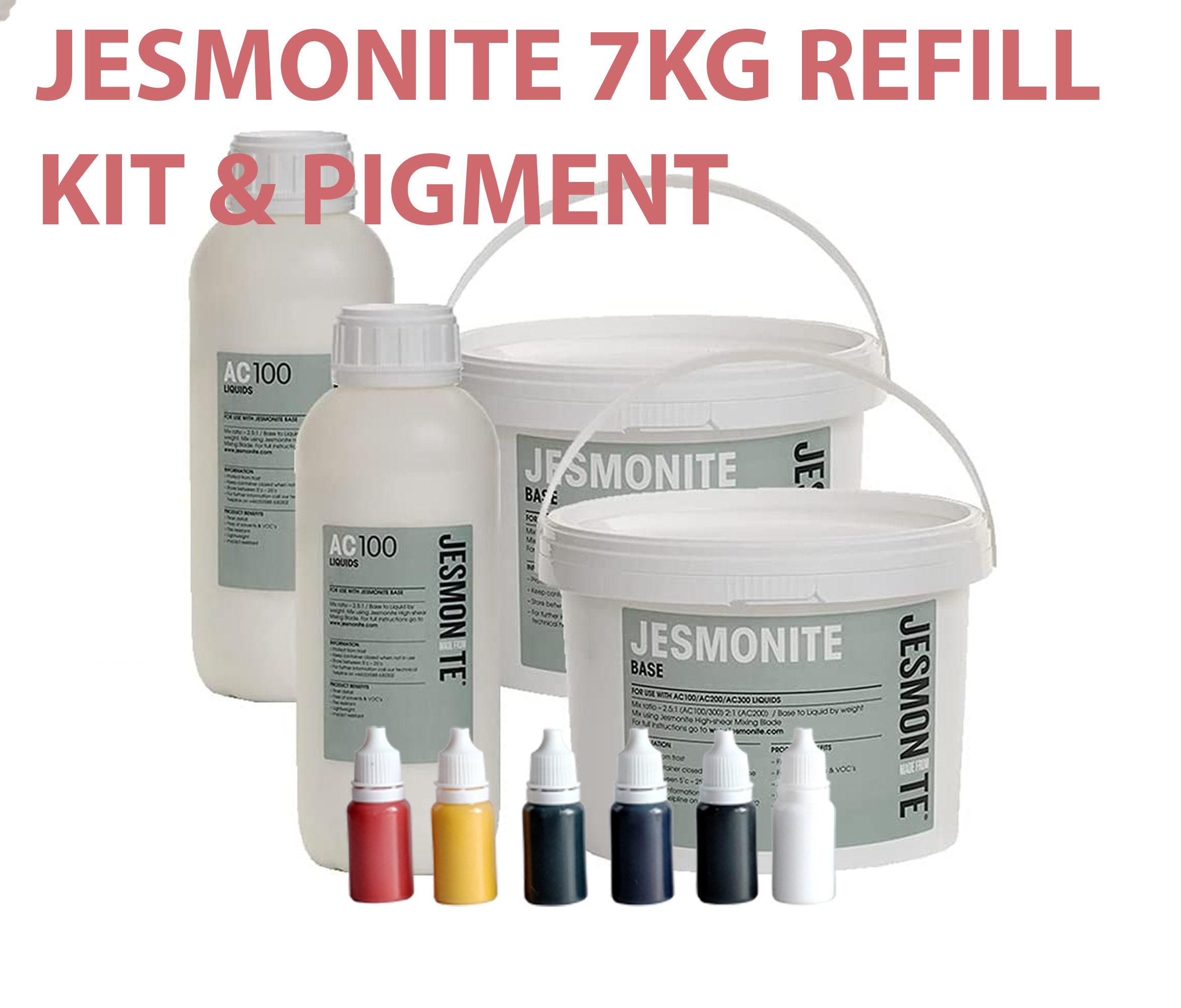 Jesmonite AC100 Terrazzo Resin Refill Standard AC100 XL Active LIQUID and  BASE Refill Only 3.5KG 