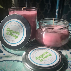 Magnolia & Peony - All Natural Soy Candle
