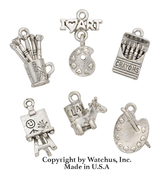 Art silver charms deals