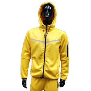 nike tech yellow tracksuit
