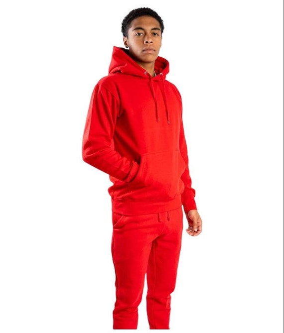 Mens Red Sweatsuit Mens Red Hoodie Mens Red Joggers Mens Red Sweatpants  Mens Red Tracksuit Mens Red Hooded Sweatshirt 