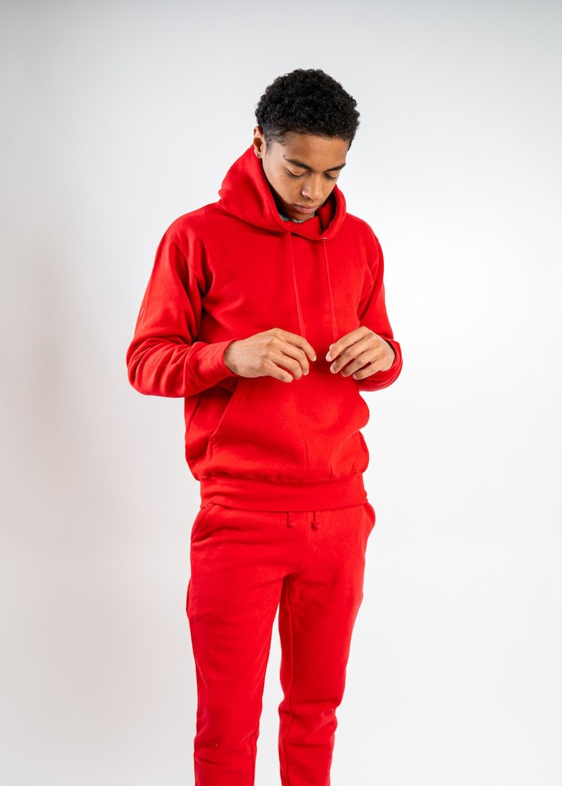 Mens Red Sweatsuit Mens Red Hoodie Mens Red Joggers Mens Red Sweatpants ...