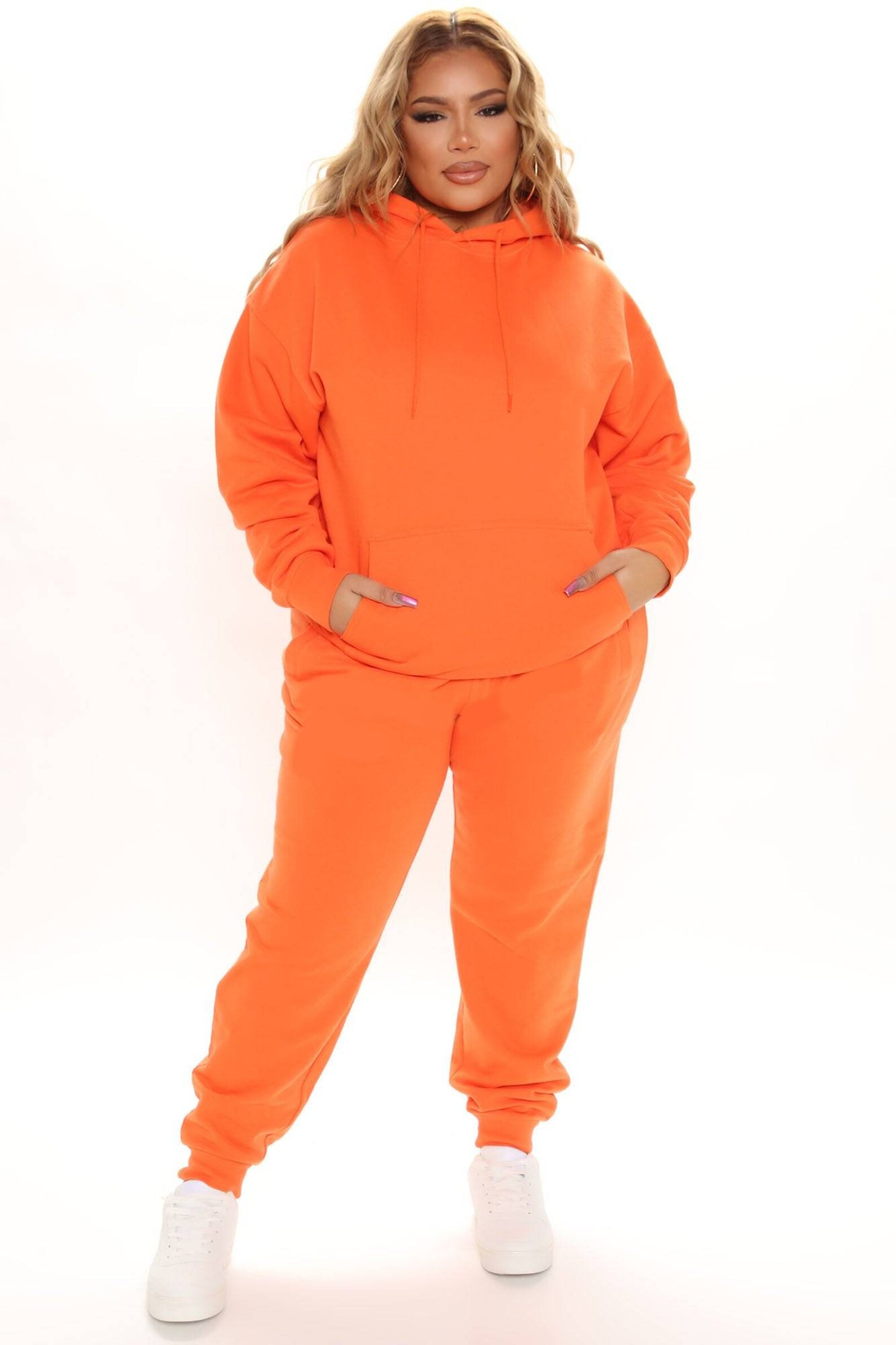 Womens Orange Sweatsuit Womens Orange Joggers Womens Orange Hoodie Set