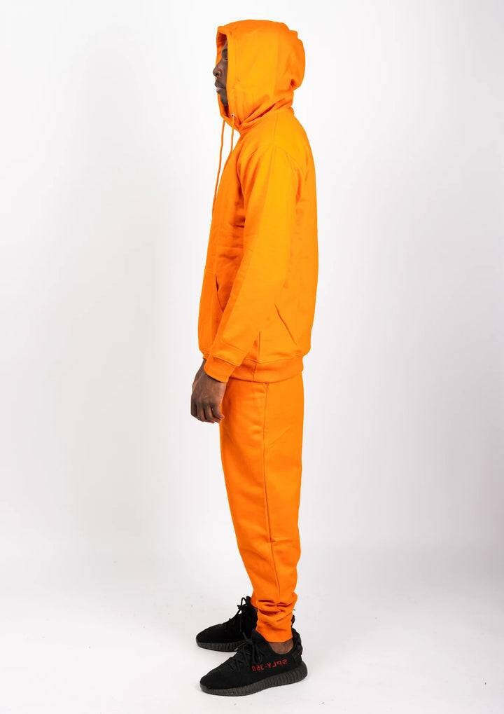 Mens Orange Sweatsuit Set Joggers & Hoodie Tracksuit Set Gift for Him