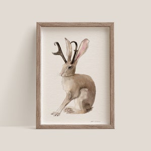 Mythical Jackalope/Art Print Download/Kids Room Printable/Illustration