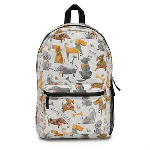 Good Boi Backpack/Dog Lover Backpack/Cute Puppies Printed Backpack/Animal Lover Bag/Back To School Backpack/College Bag/Pet Lover Book Bag