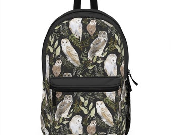 Owl Forest Backpack/Back to School Backpack/Art by JAF Studio