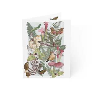 Cartes de voeux de forêt de champignons/cartes de correspondance d'impression d'art aquarelle/cartes botaniques/ (1, 10, 30 et 50 pièces)