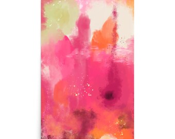 Pink Blossoms Art Print/Abstract Watercolor Print/Unframed/Available in two sizes